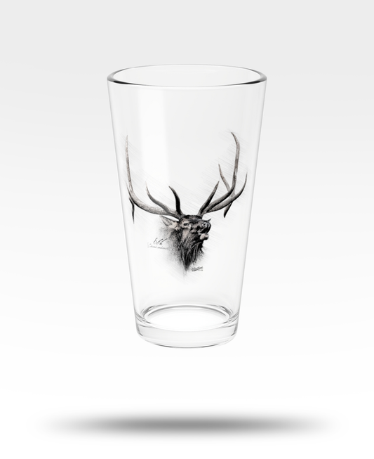 Bull Elk Pint Glass