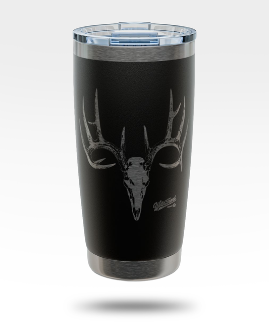 Whitetail Deer Skull Engraved 20oz Tumbler