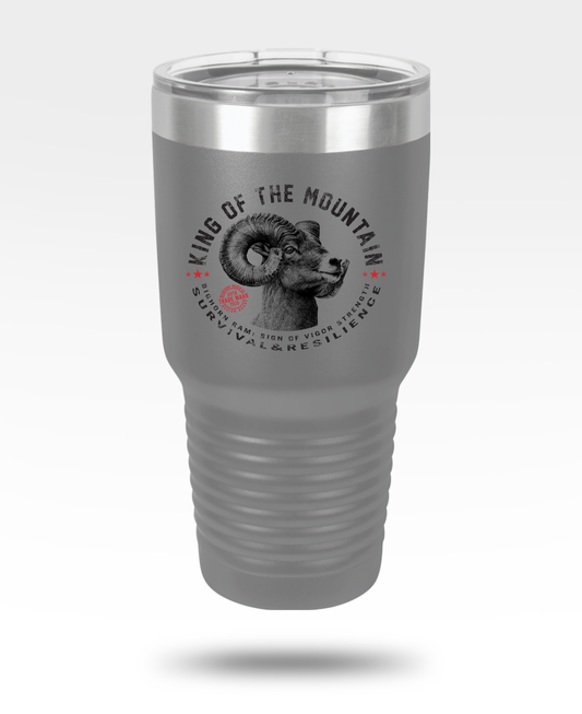 King Of The Mountain Bighorn Sheep 30oz Insulated Tumbler