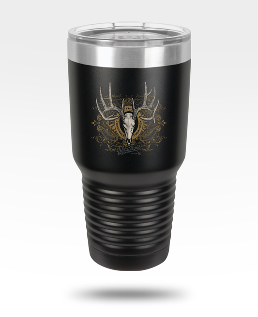 Whitetail Deer Skull 30oz Insulated Tumbler