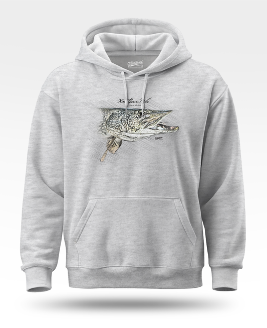 Northern Pike Drawing Hoodie
