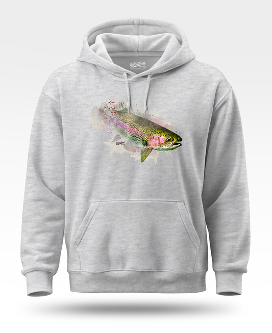 Rainbow Trout Watercolor Hoodie