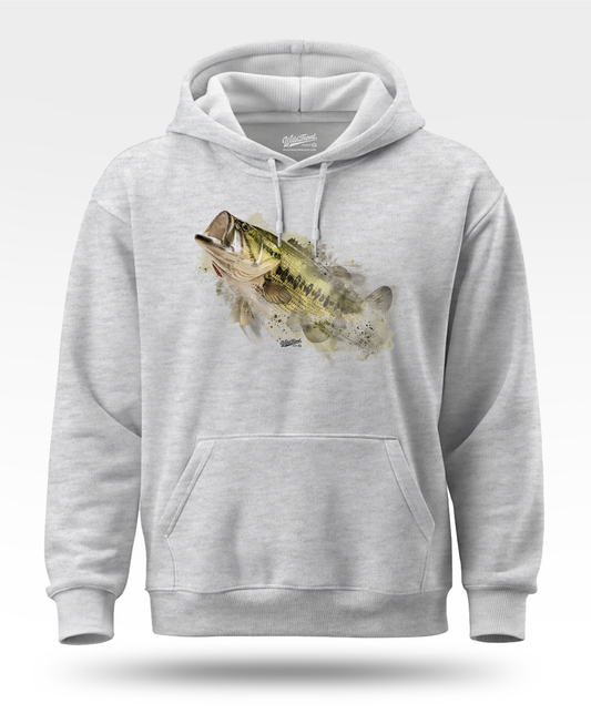 Largemouth Bass Watercolor Hoodie