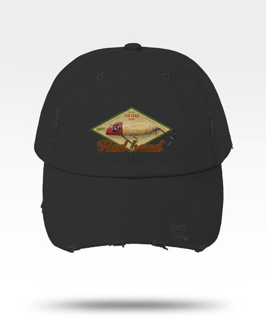 Red Head Vintage Lure Distressed Cap