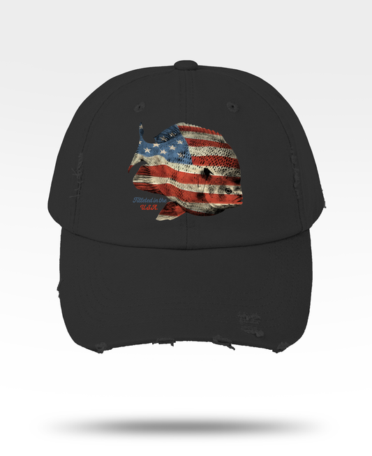 Bluegill USA Flag Distressed Cap