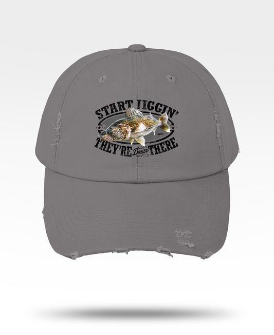 Start Jiggin' Distressed Cap