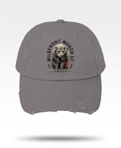 WildFront Merch Bear Distressed Cap