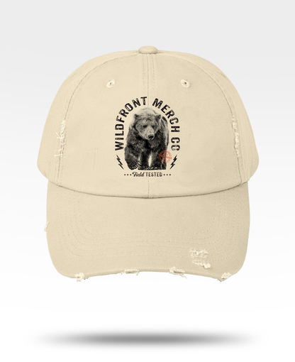WildFront Merch Bear Distressed Cap