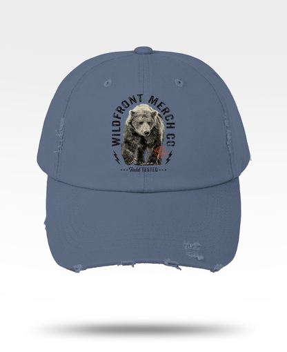 WildFront Merch Bear Distressed Cap