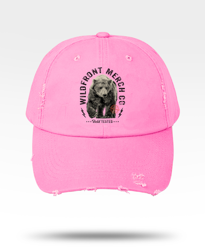 WildFront Merch Bear Distressed Cap