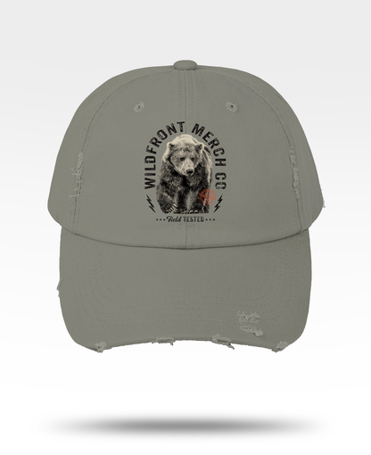 WildFront Merch Bear Distressed Cap