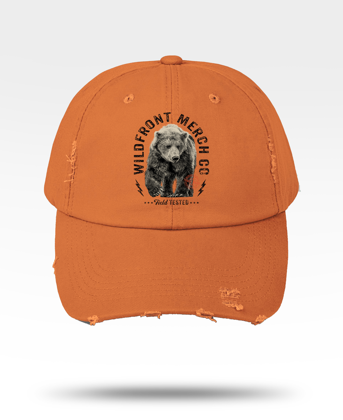 WildFront Merch Bear Distressed Cap