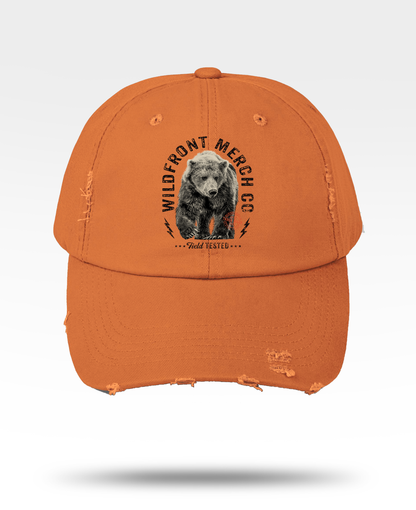 WildFront Merch Bear Distressed Cap