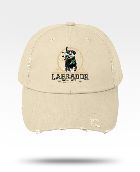 Labrador Black Lab Distressed Cap