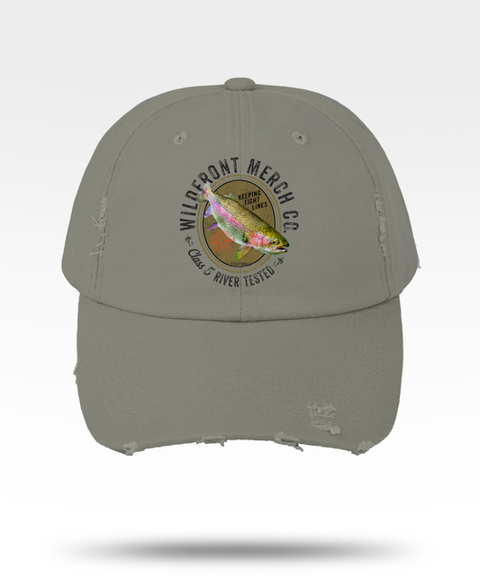 WildFront Merch Rainbow Trout Distressed Cap