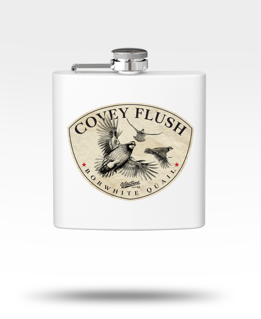 Covey Flush Bobwhite Quail Stainless Steel Flask