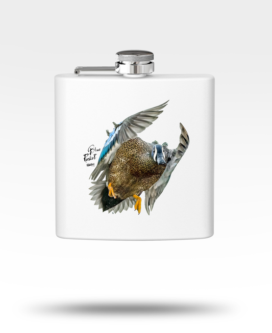 Blue Rocket Blue-Winged Teal Stainless Steel Flask