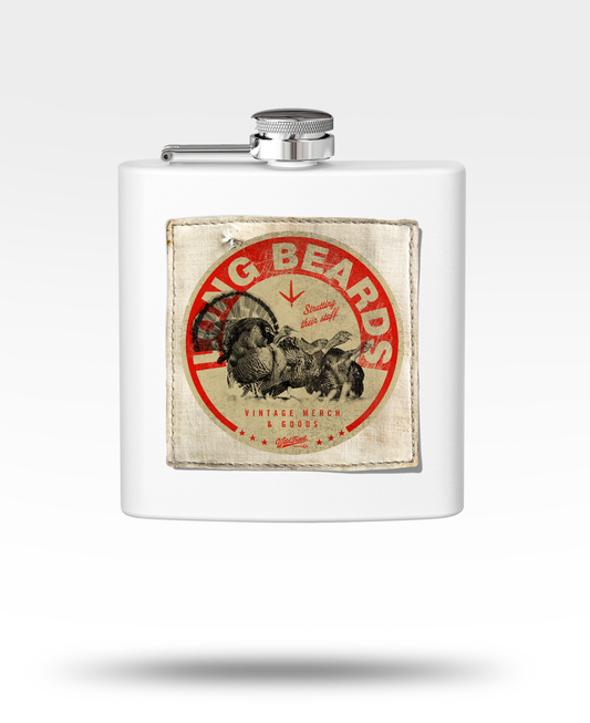 Long Beards Wild Turkeys Stainless Steel Flask