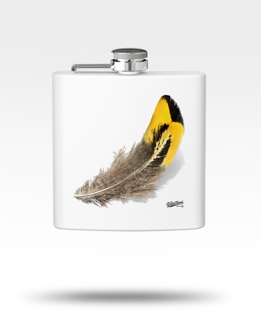 Pheasant Feather Stainless Steel Flask
