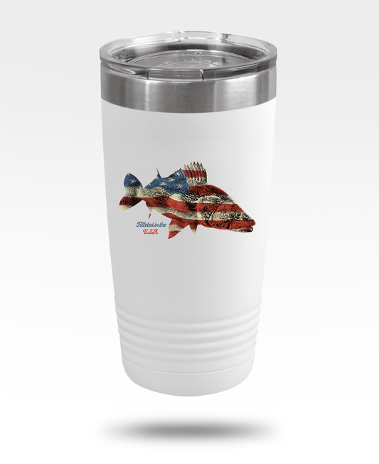 Walleye USA Flag Insulated Tumbler, 20oz