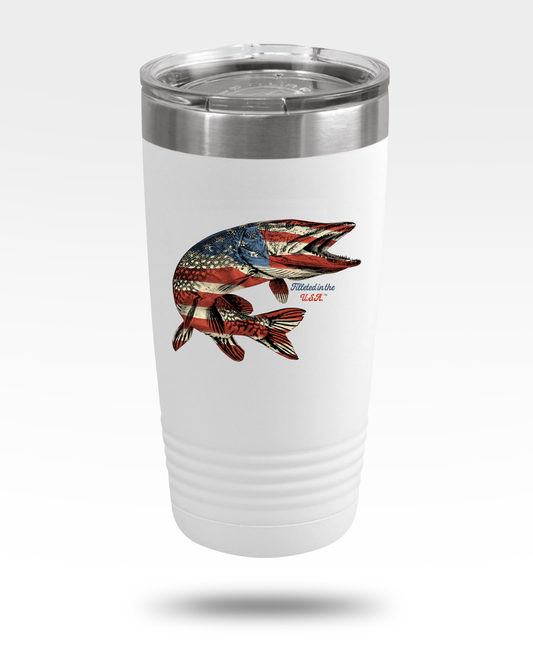 Northern Pike USA Flag Insulated Tumbler, 20oz