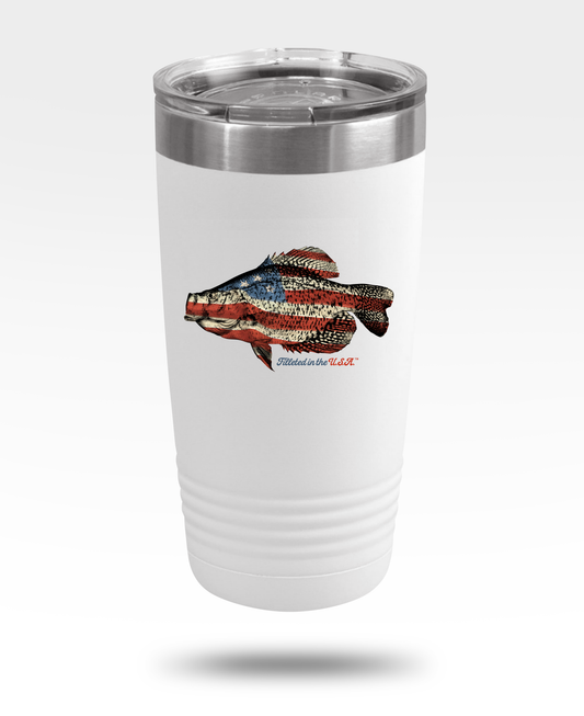 Crappie USA Flag Insulated Tumbler, 20oz