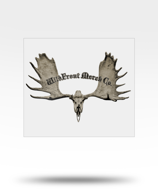 Moose Skull Large Transparent Sticker