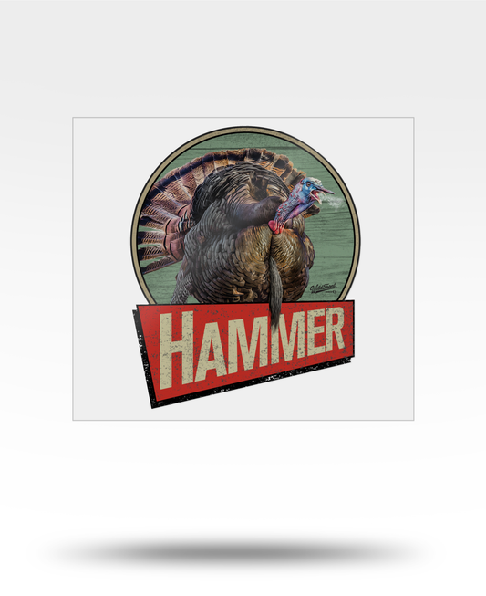 Hammer Wild Turkey Large Transparent Sticker