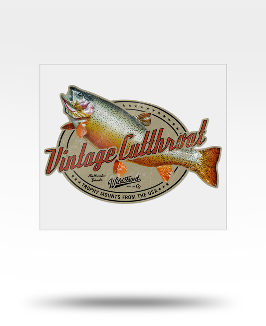 Vintage Cutthroat Trout Large Transparent Sticker