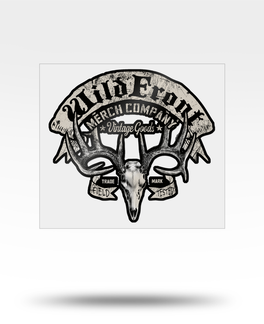 WildFront Merch Skull Large Transparent Sticker