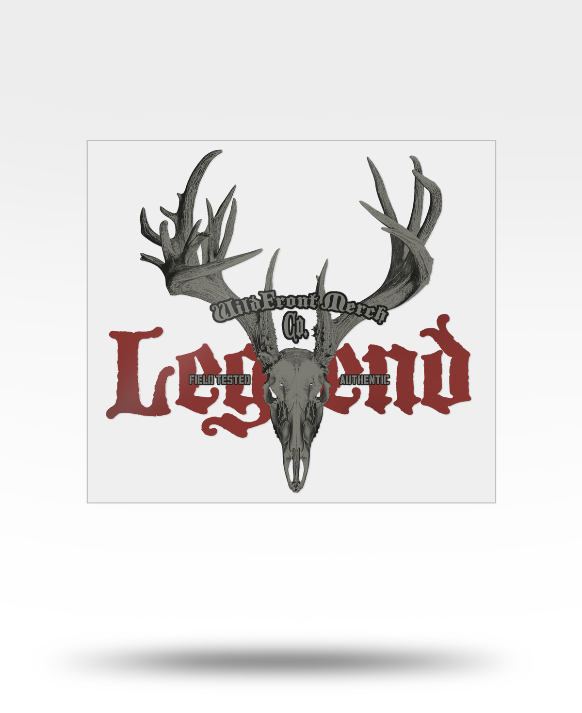 Legend Whitetail Deer Skull Large Transparent Sticker