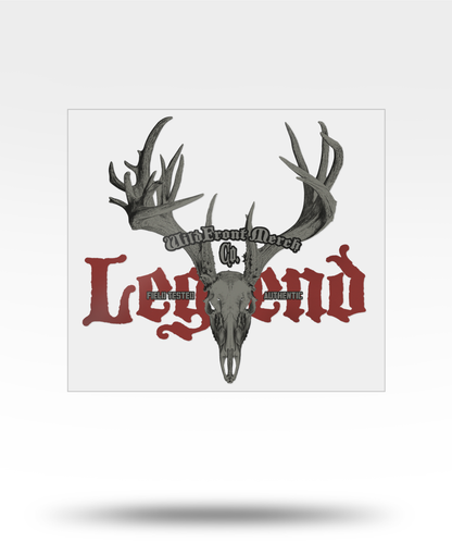 Legend Whitetail Deer Skull Large Transparent Sticker
