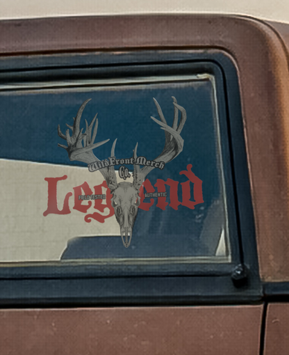 Legend Whitetail Deer Skull Large Transparent Sticker