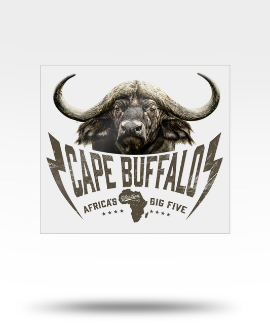 Cape Buffalo Large Transparent Sticker