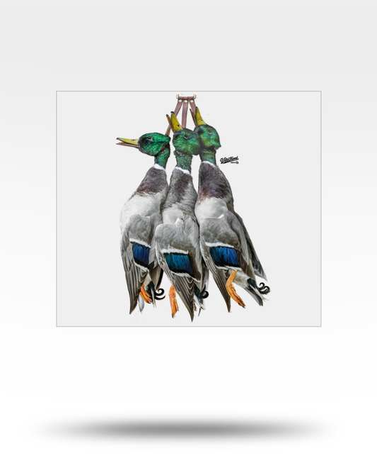Mallard On Lanyard Large Transparent Sticker
