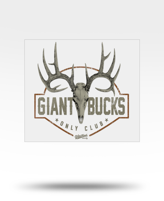 Giant Bucks Only Large Transparent Sticker