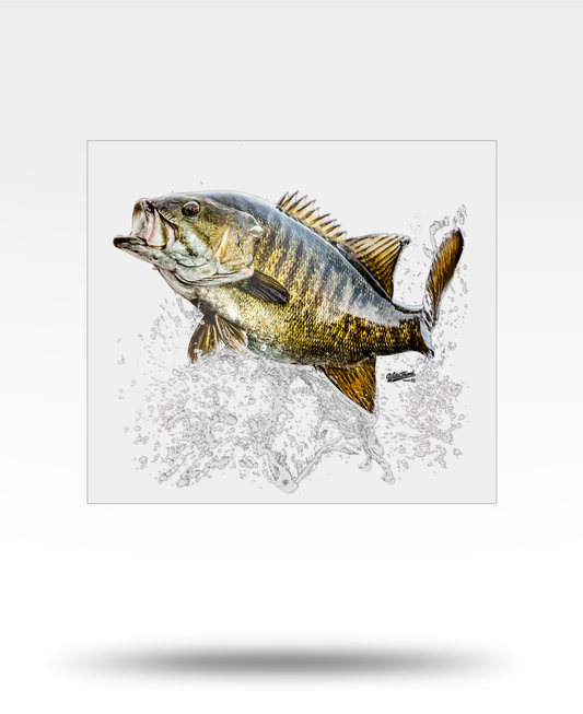 Smallmouth Bass Large Transparent Sticker