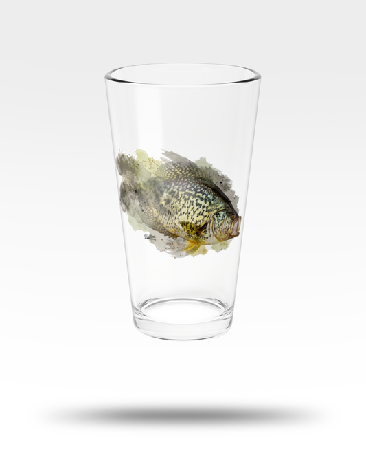 Crappie Watercolor Pint Glass