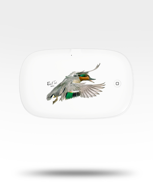 Green-Winged Teal Flying UV Phone Sanitizer and Wireless Charging Pad