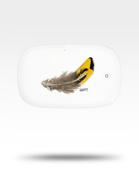 Pheasant Feather UV Phone Sanitizer and Wireless Charging Pad