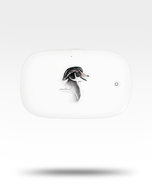 Wood Duck Drawing UV Phone Sanitizer and Wireless Charging Pad
