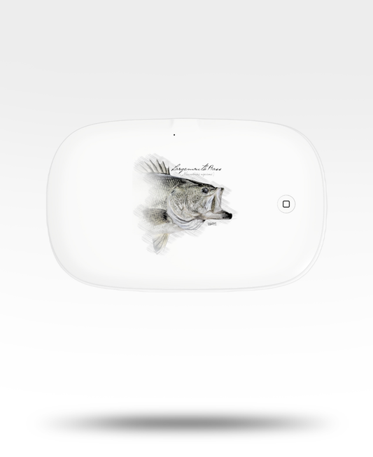 Largemouth Bass Drawing UV Phone Sanitizer and Wireless Charging Pad