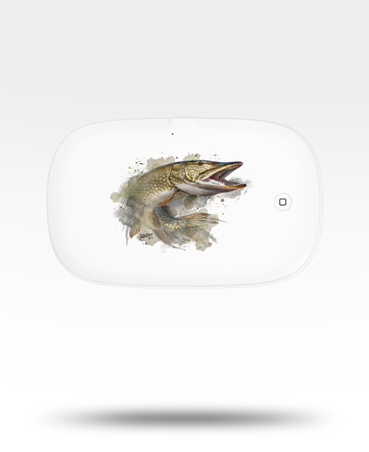 Northern Pike Watercolor UV Phone Sanitizer and Wireless Charging Pad