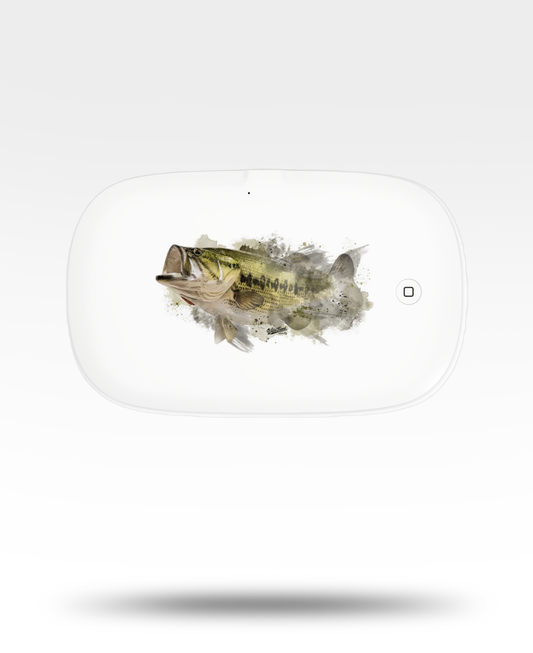 Largemouth Bass Watercoior UV Phone Sanitizer and Wireless Charging Pad