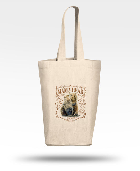 Mama Bear Double Wine Tote Bag