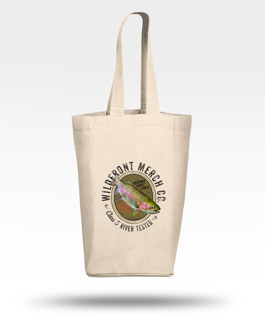 Rainbow Trout Double Wine Tote Bag