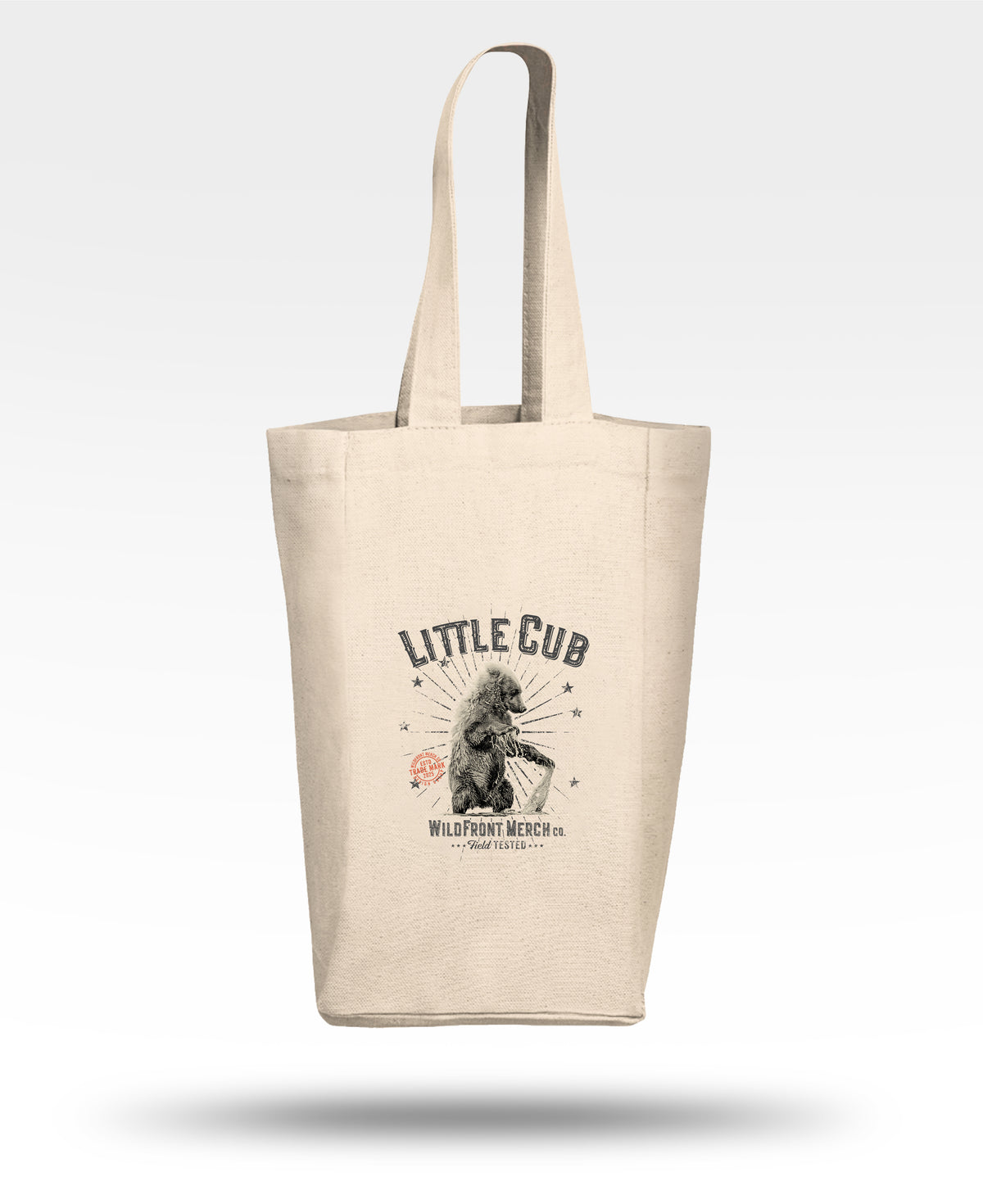 Little Cub Double Wine Tote Bag
