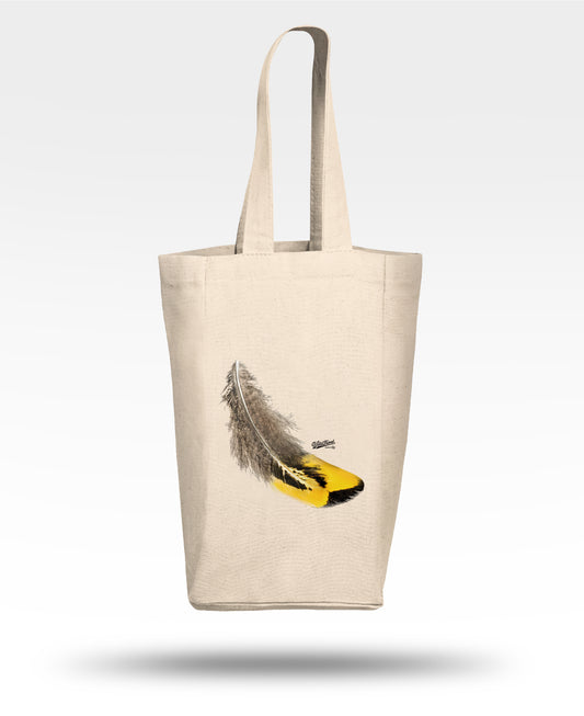Pheasant Feather Double Wine Tote Bag