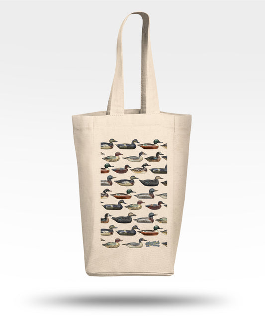 Vintage Decoys Double Wine Tote Bag