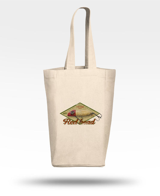 Redhead Vintage Lure Double Wine Tote Bag